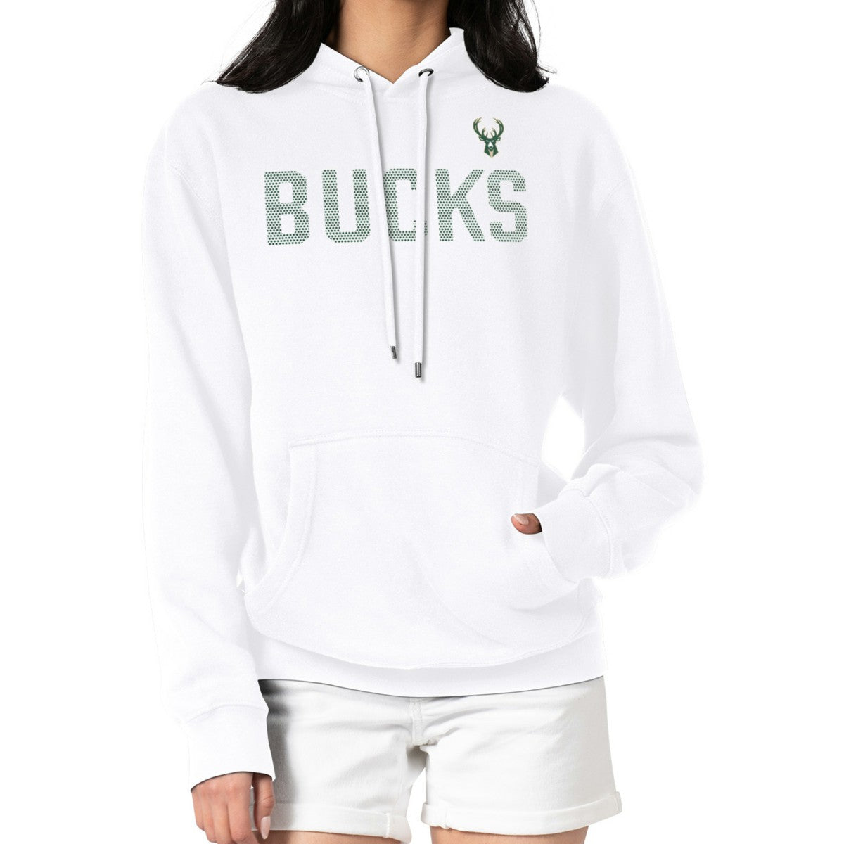 NBA - Milwaukee Bucks G-III 4Her by Carl Banks Women's Dot Print Pullover Hoodie - White