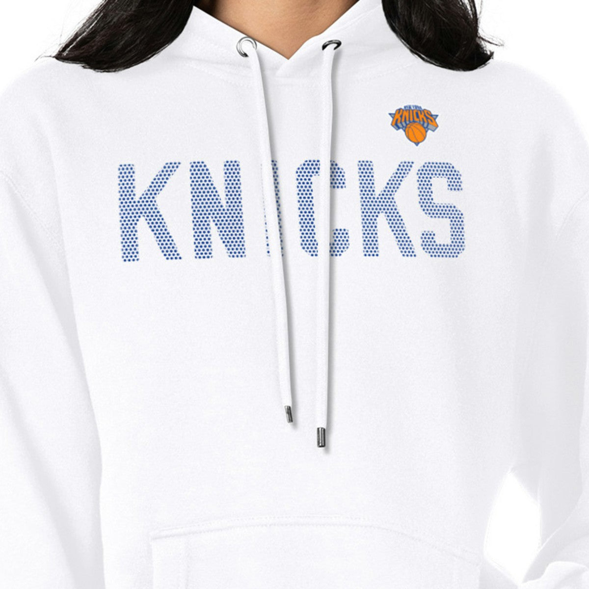 NBA - New York Knicks G-III 4Her by Carl Banks Women's Dot Print Pullover Hoodie - White