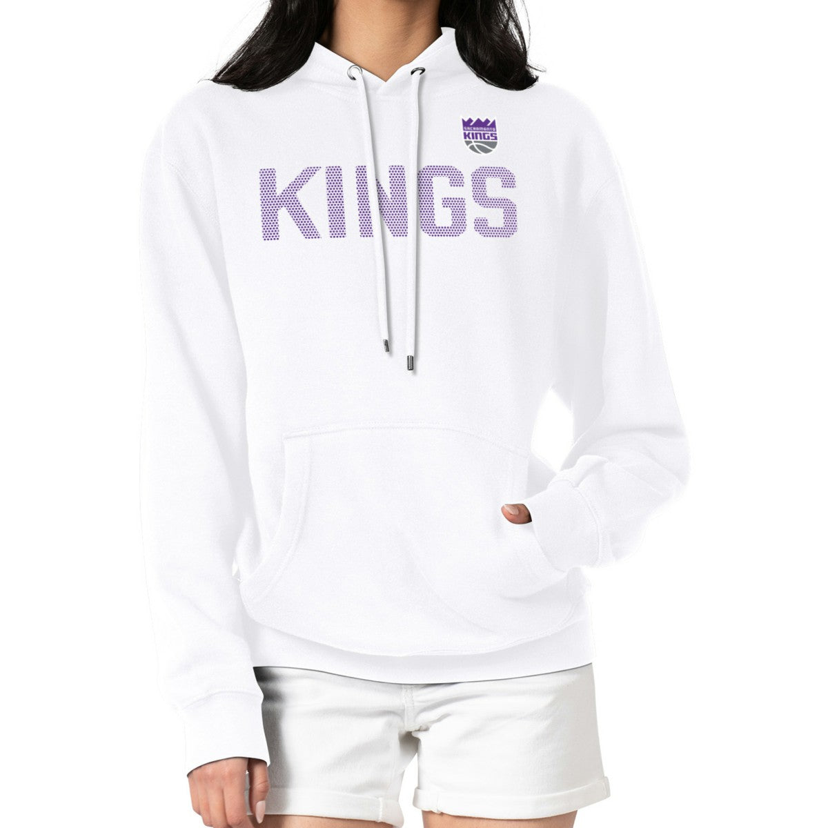 NBA - Sacramento Kings G-III 4Her by Carl Banks Women's Dot Print Pullover Hoodie - White