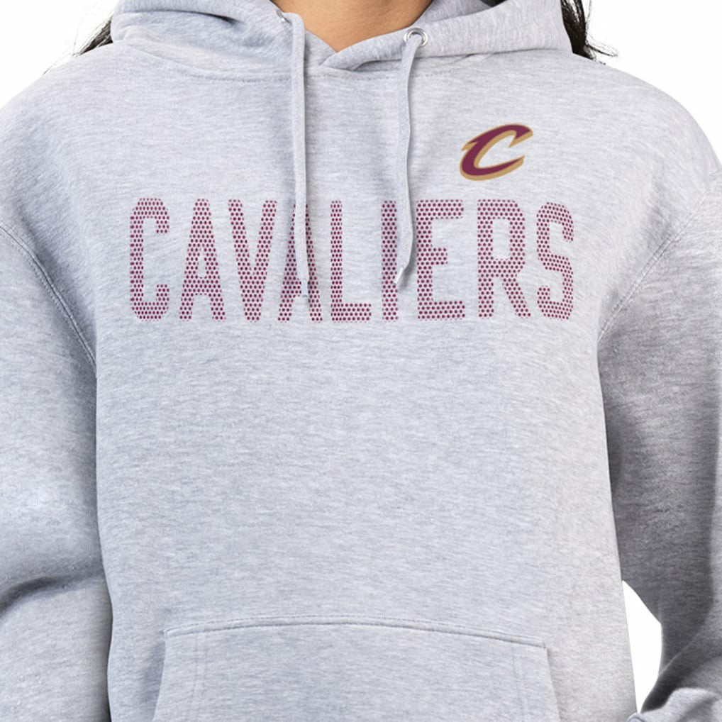 NBA - Cleveland Cavaliers G-III 4Her by Carl Banks Women's Dot Print Pullover Hoodie - Heather Gray