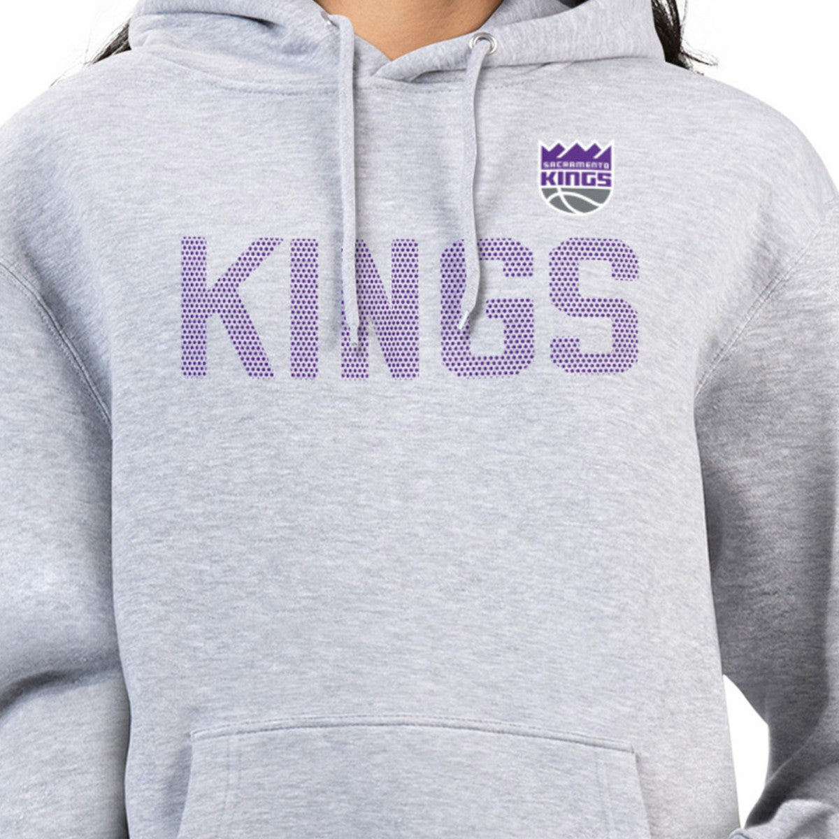 NBA - Sacramento Kings G-III 4Her by Carl Banks Women's Dot Print Pullover Hoodie - Heather Gray
