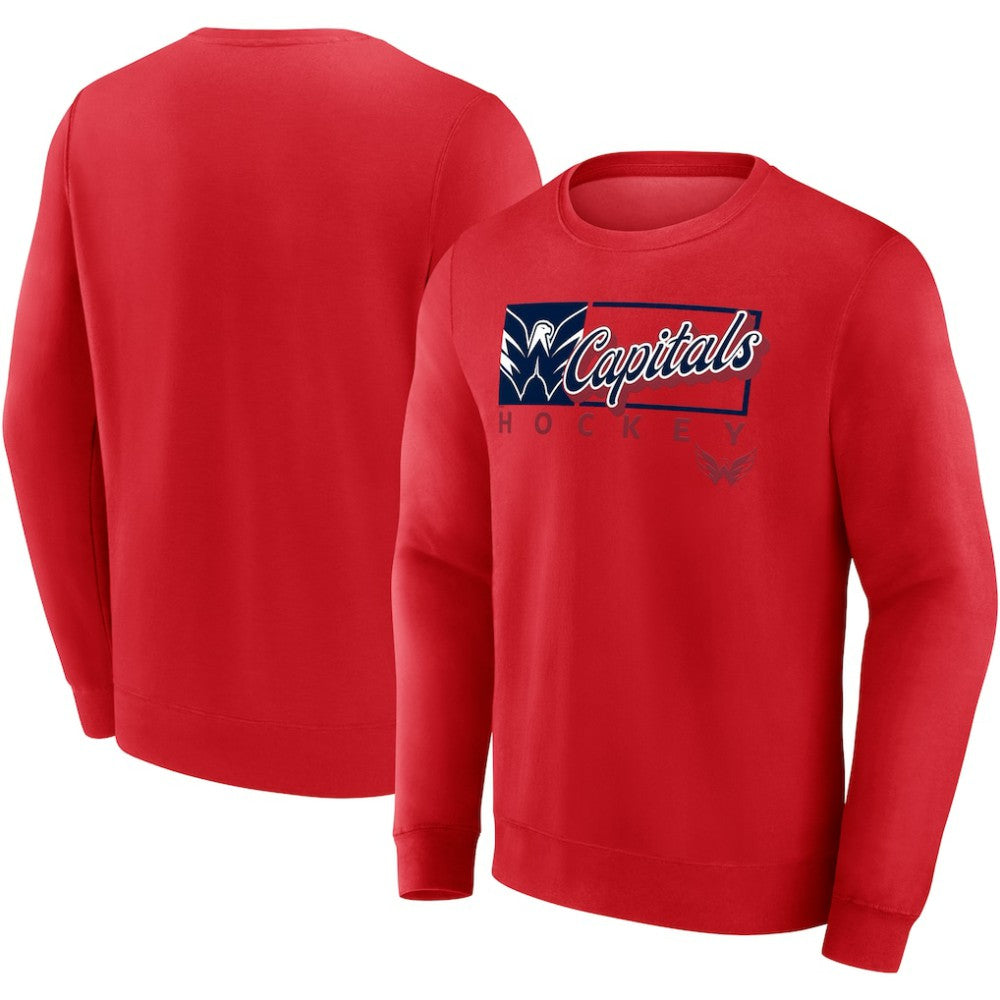 Washington Capitals Fanatics Focus Fleece Pullover Sweatshirt Red