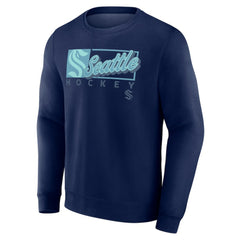 Seattle Kraken Fanatics Focus Fleece Pullover Sweatshirt Deep Sea Blue