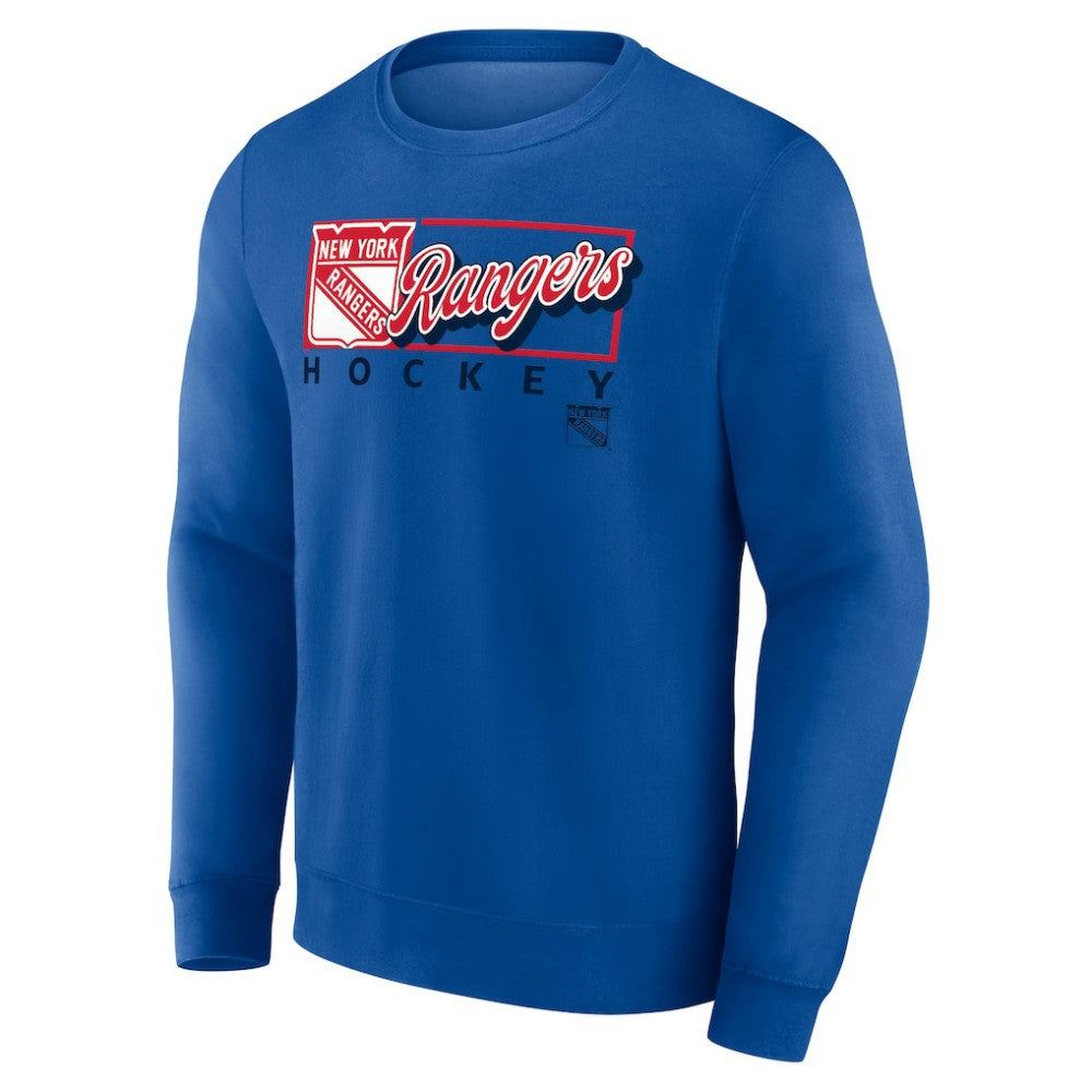 New York Rangers Fanatics Focus Fleece Pullover Sweatshirt Royal
