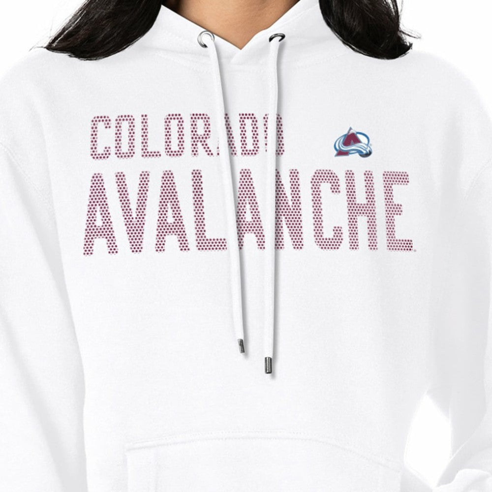 Colorado Avalanche - G-III 4Her by Carl Banks Women's Dot Print Pullover Hoodie White