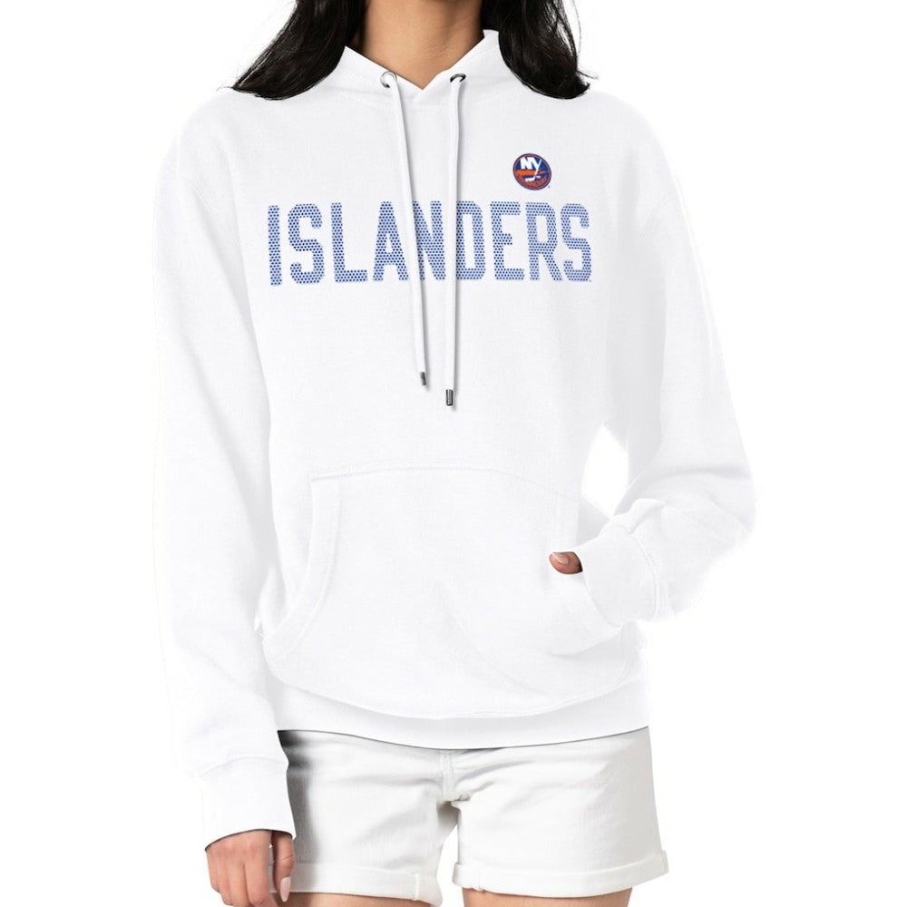 New York Islanders - G-III 4Her by Carl Banks Women's Dot Print Pullover Hoodie White