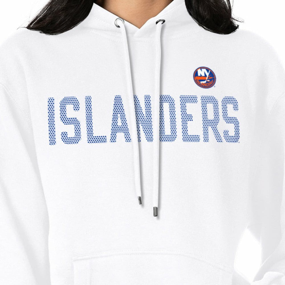 New York Islanders - G-III 4Her by Carl Banks Women's Dot Print Pullover Hoodie White