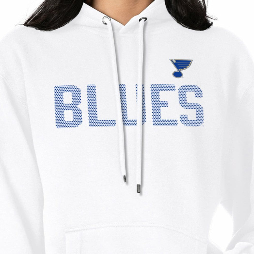 St. Louis Blues - G-III 4Her by Carl Banks Women's Dot Print Pullover Hoodie White