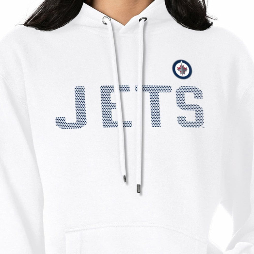 Winnipeg Jets - G-III 4Her by Carl Banks Women's Dot Print Pullover Hoodie White