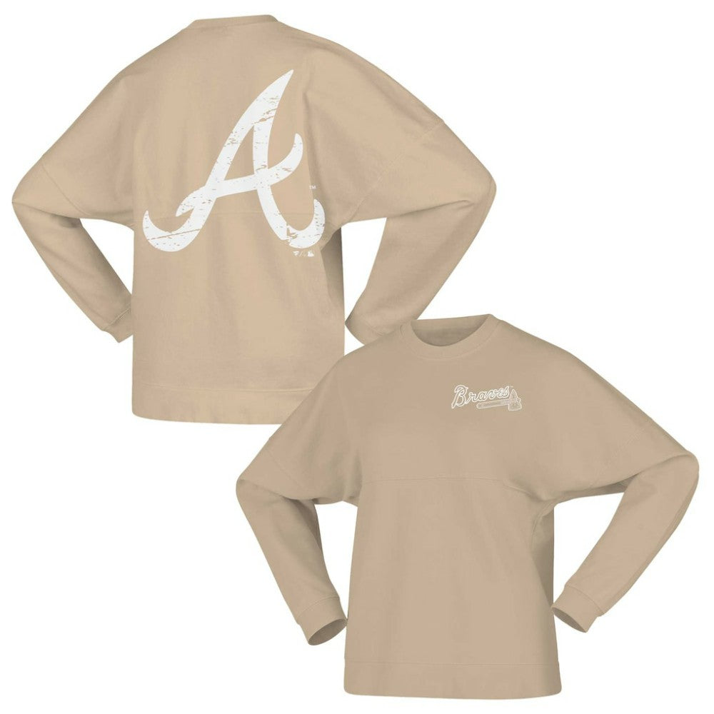 Atlanta Braves Fanatics Women's Branded Fleece Pullover Sweatshirt Lifestyle
