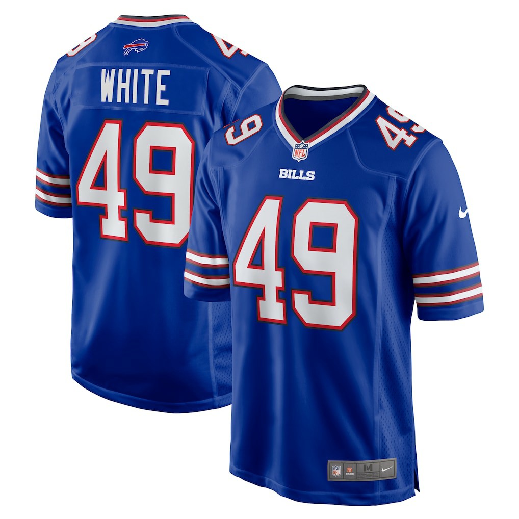 DaShaun White Buffalo Bills Team Game Jersey - Royal | NFL Jerseys