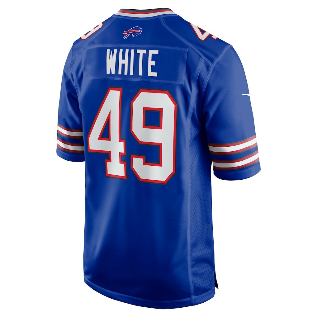 DaShaun White Buffalo Bills Team Game Jersey - Royal | NFL Jerseys