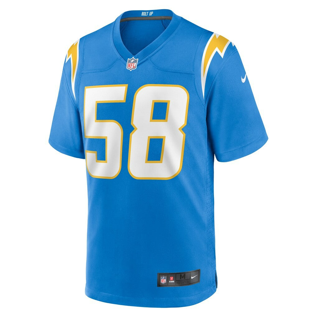 Tae Crowder Los Angeles Chargers Team Game Jersey Powder Blue - Nike