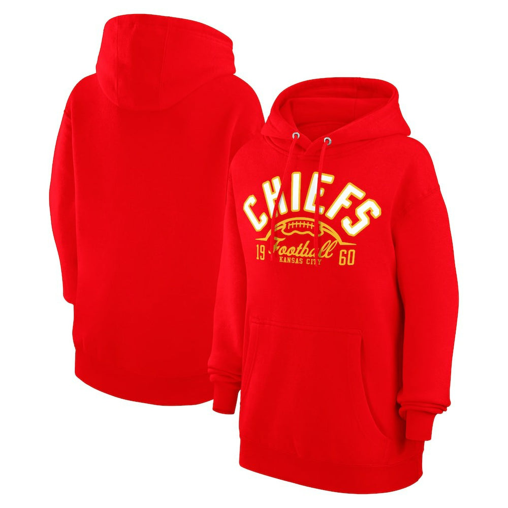 Kansas City Chiefs Starter Unisex Half Ball Team Fleece Pullover Hoodie Red - NFL