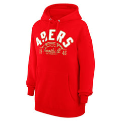 San Francisco 49ers Starter Unisex Half Ball Team Fleece Pullover Hoodie Scarlet - NFL