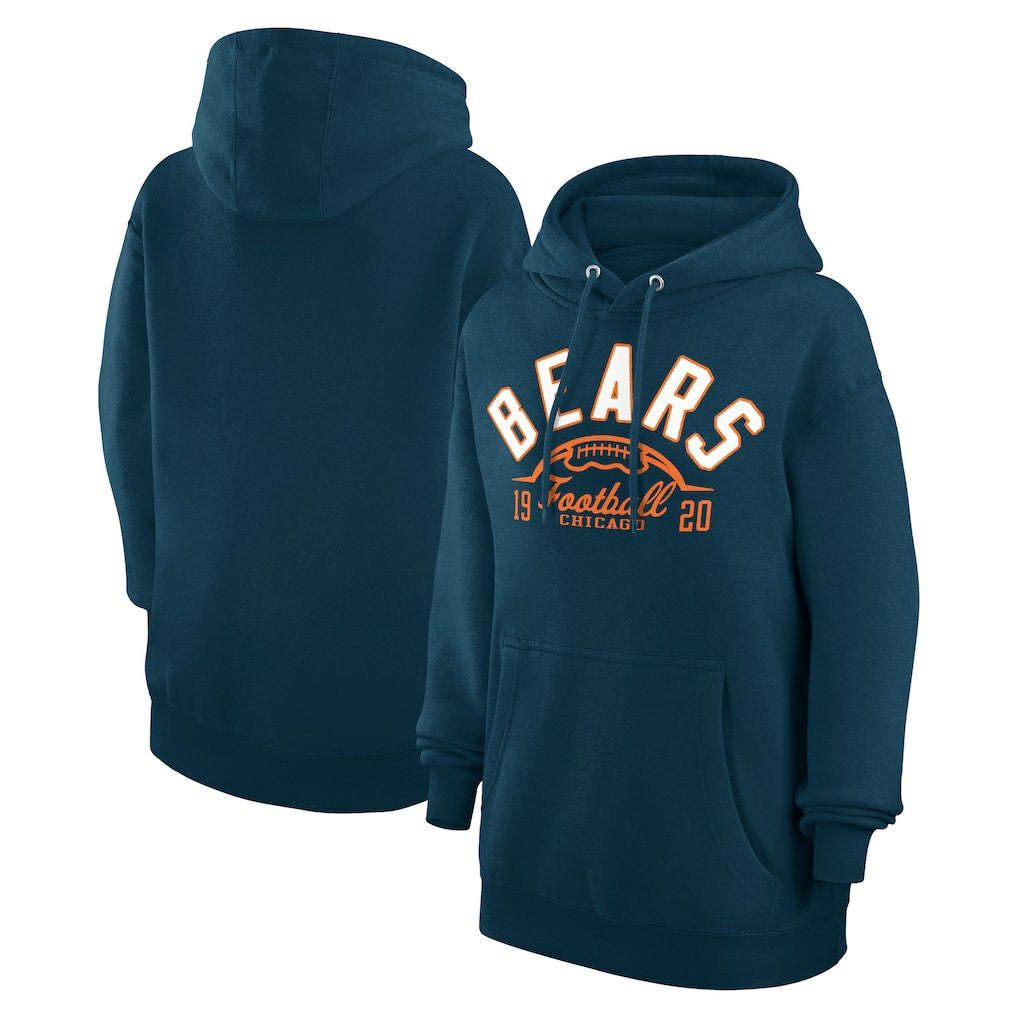 Chicago Bears Starter Unisex Half Ball Team Fleece Pullover Hoodie Navy - NFL