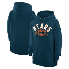Chicago Bears Starter Unisex Half Ball Team Fleece Pullover Hoodie Navy - NFL