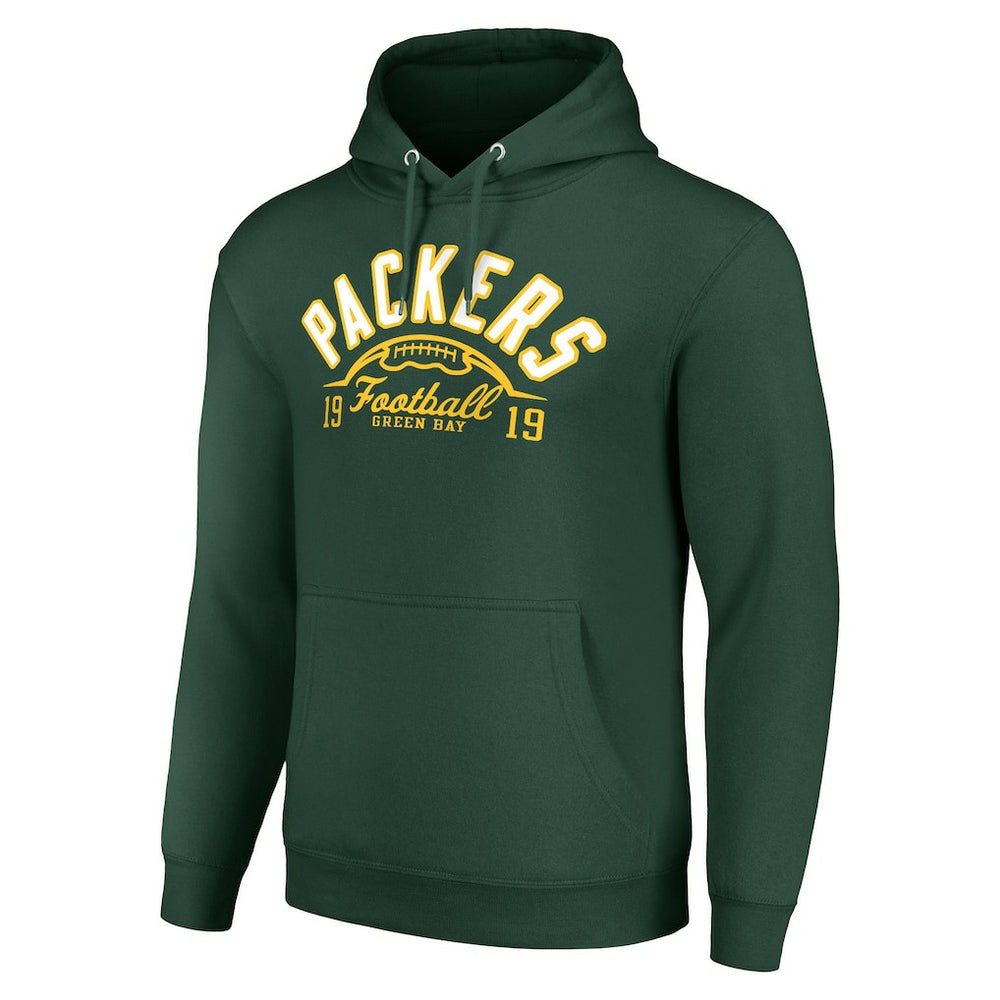 Green Bay Packers Starter Unisex Half Ball Team Fleece Pullover Hoodie Green - NFL
