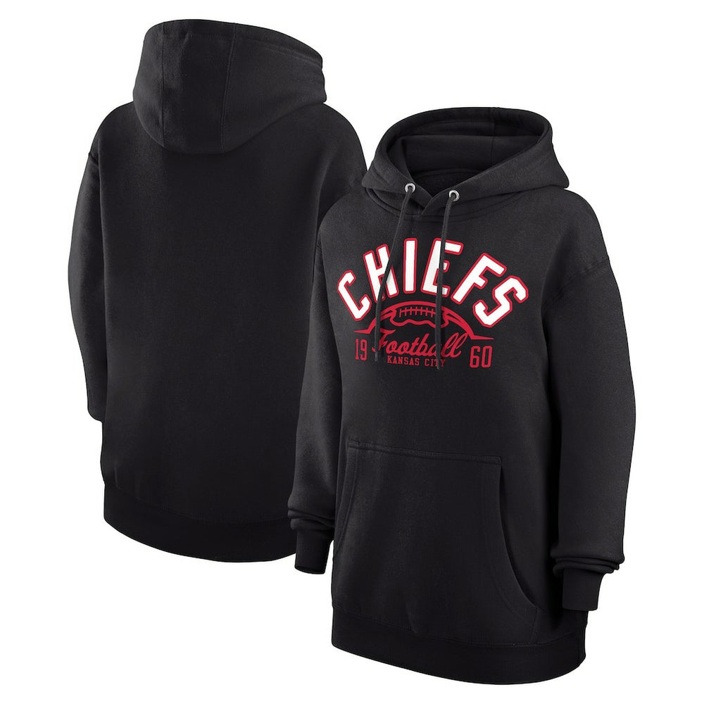 Kansas City Chiefs Starter Unisex Half Ball Team Fleece Pullover Hoodie Black - NFL