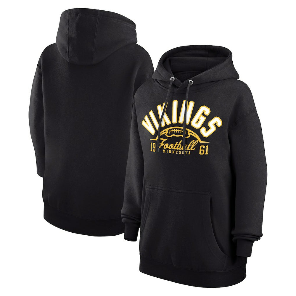 Minnesota Vikings Starter Unisex Half Ball Team Fleece Pullover Hoodie Black - NFL