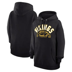 Minnesota Vikings Starter Unisex Half Ball Team Fleece Pullover Hoodie Black - NFL