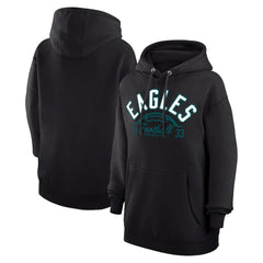 Philadelphia Eagles Starter Unisex Half Ball Team Fleece Pullover Hoodie Black - NFL