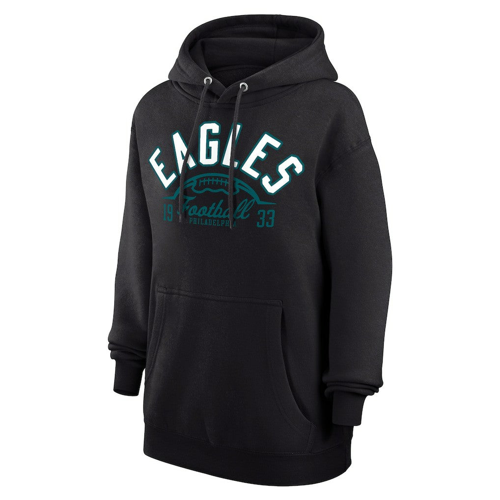 Philadelphia Eagles Starter Unisex Half Ball Team Fleece Pullover Hoodie Black - NFL