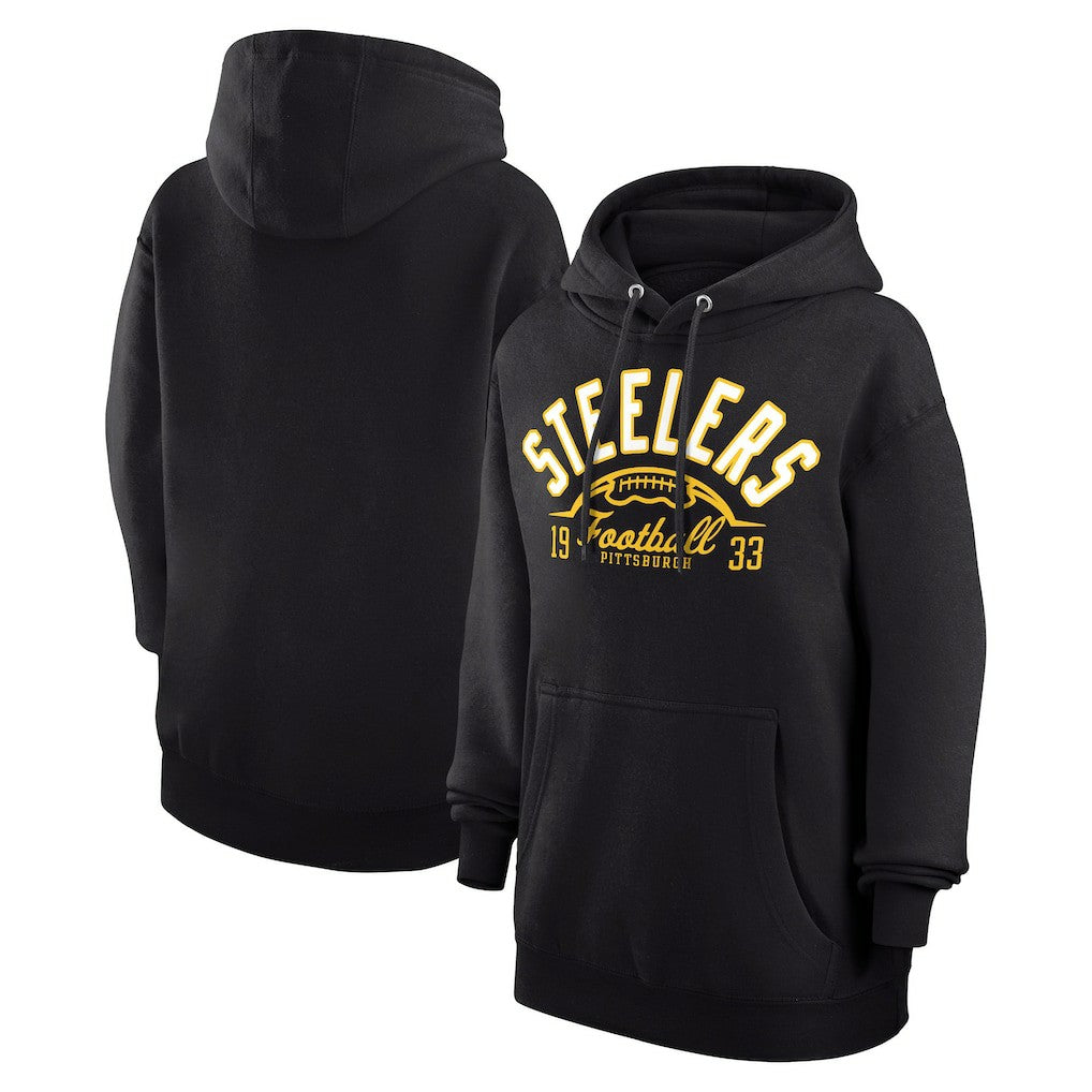 Pittsburgh Steelers Starter Unisex Half Ball Team Fleece Pullover Hoodie Black - NFL