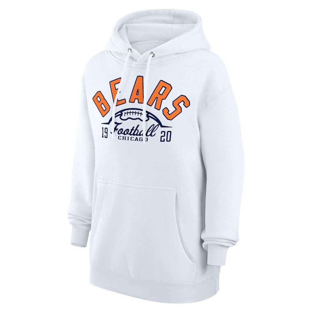 Chicago Bears Starter Unisex Half Ball Team Fleece Pullover Hoodie White - NFL