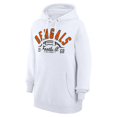 Cincinnati Bengals Starter Unisex Half Ball Team Fleece Pullover Hoodie White - NFL