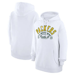 Green Bay Packers Starter Unisex Half Ball Team Fleece Pullover Hoodie White - NFL