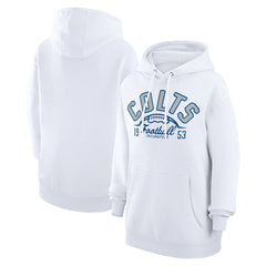 Indianapolis Colts Starter Unisex Half Ball Team Fleece Pullover Hoodie White - NFL