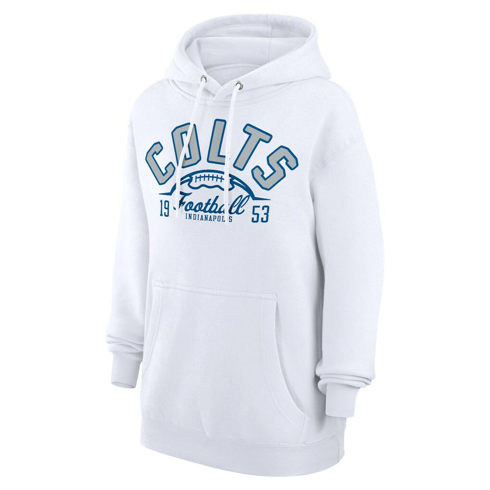 Indianapolis Colts Starter Unisex Half Ball Team Fleece Pullover Hoodie White - NFL