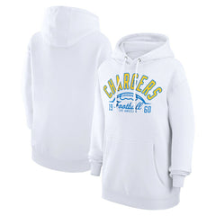 Los Angeles Chargers Starter Unisex Half Ball Team Fleece Pullover Hoodie White - NFL