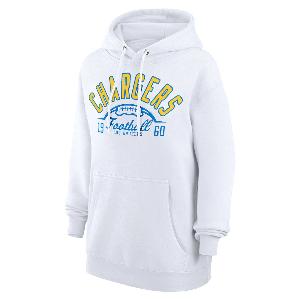 Los Angeles Chargers Starter Unisex Half Ball Team Fleece Pullover Hoodie White - NFL