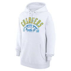 Los Angeles Chargers Starter Unisex Half Ball Team Fleece Pullover Hoodie White - NFL