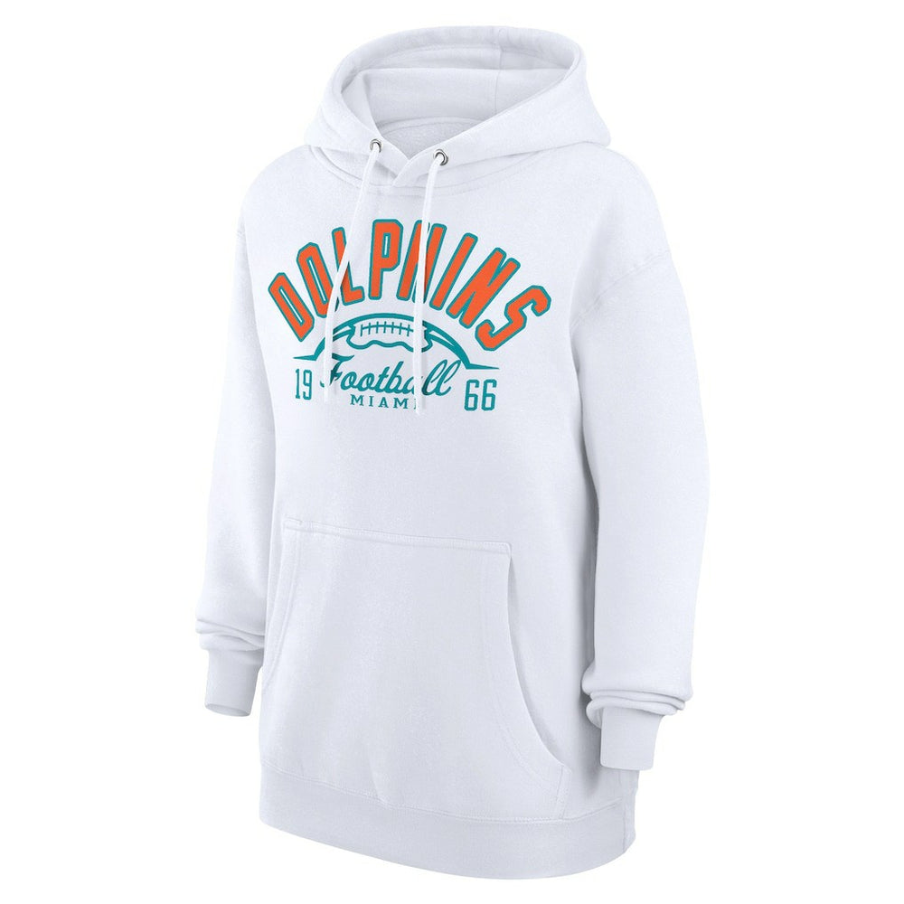 Miami Dolphins Starter Unisex Half Ball Team Fleece Pullover Hoodie White - NFL