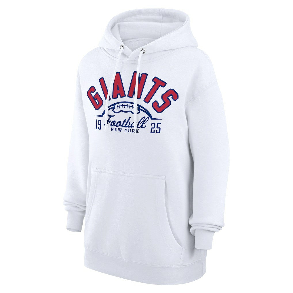 New York Giants Starter Unisex Half Ball Team Fleece Pullover Hoodie White - NFL