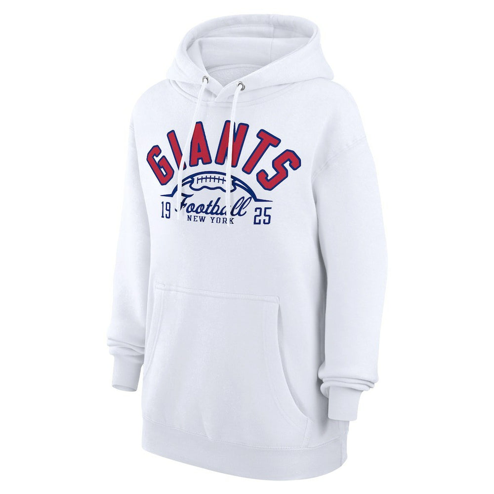 New York Giants Starter Unisex Half Ball Team Fleece Pullover Hoodie White - NFL