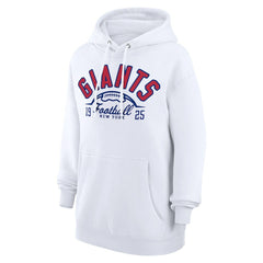 New York Giants Starter Unisex Half Ball Team Fleece Pullover Hoodie White - NFL