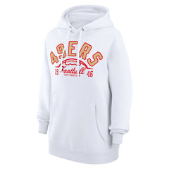 San Francisco 49ers Starter Unisex Half Ball Team Fleece Pullover Hoodie White - NFL