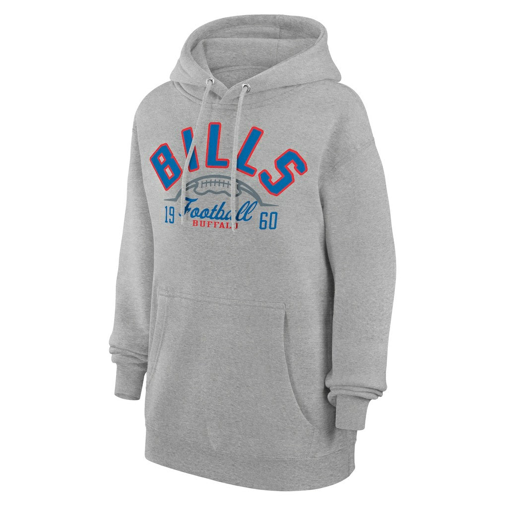 Buffalo Bills Starter Unisex Half Ball Team Fleece Pullover Hoodie Heather Gray - NFL