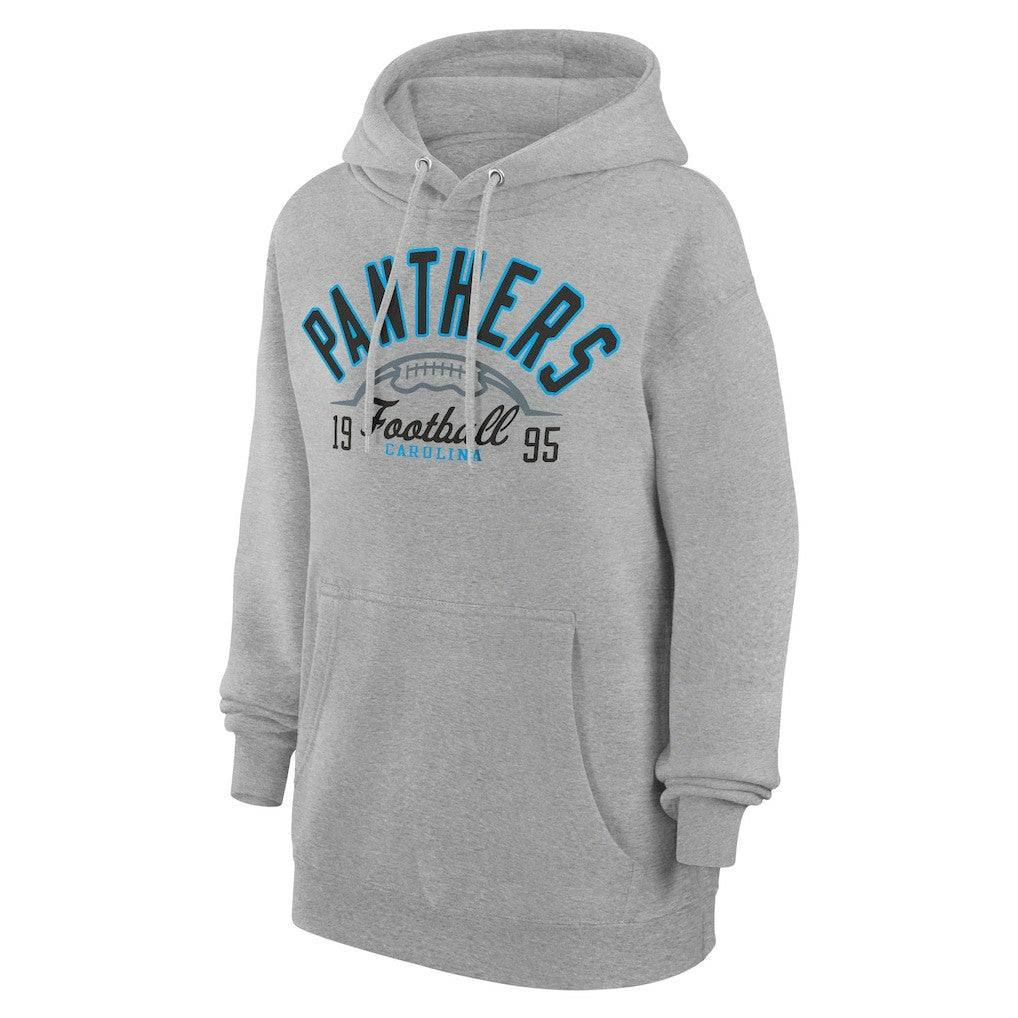 Carolina Panthers Starter Unisex Half Ball Team Fleece Pullover Hoodie Heather Gray - NFL