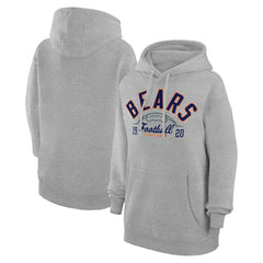 Chicago Bears Starter Unisex Half Ball Team Fleece Pullover Hoodie Heather Gray - NFL