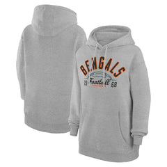 Cincinnati Bengals Starter Unisex Half Ball Team Fleece Pullover Hoodie Heather Gray - NFL