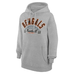 Cincinnati Bengals Starter Unisex Half Ball Team Fleece Pullover Hoodie Heather Gray - NFL