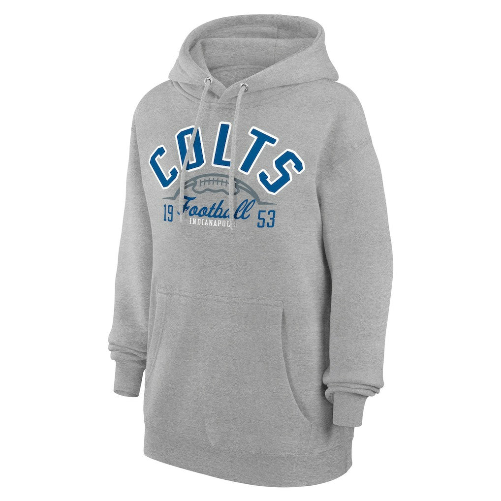Indianapolis Colts Starter Unisex Half Ball Team Fleece Pullover Hoodie Heather Gray - NFL