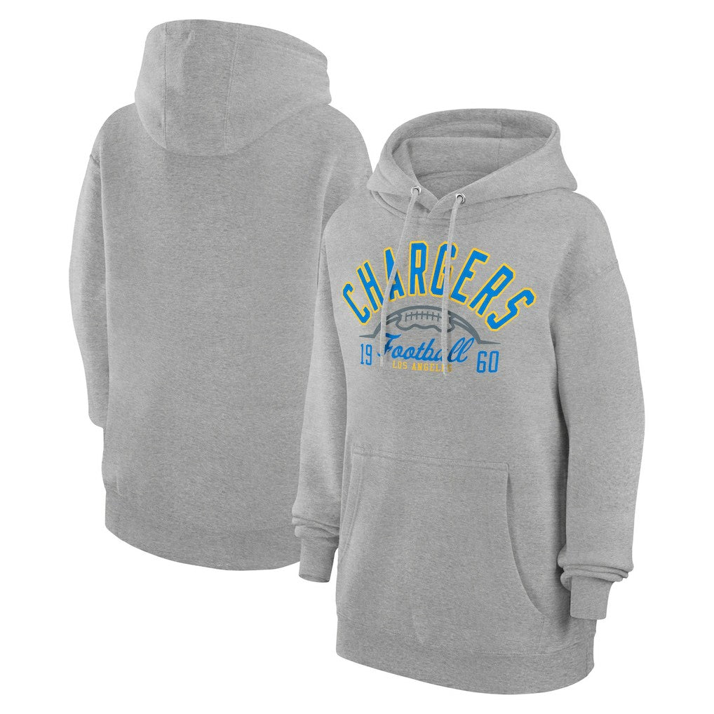 Los Angeles Chargers Starter Unisex Half Ball Team Fleece Pullover Hoodie Heather Gray - NFL