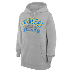 Los Angeles Chargers Starter Unisex Half Ball Team Fleece Pullover Hoodie Heather Gray - NFL