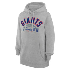 New York Giants Starter Unisex Half Ball Team Fleece Pullover Hoodie Heather Gray - NFL
